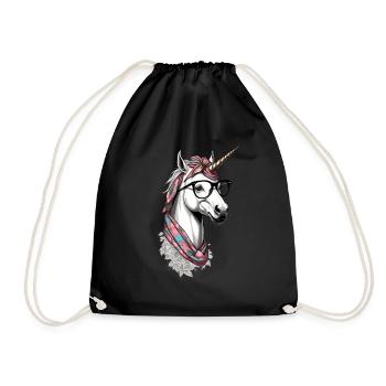 Einhorn Mama Lustige Muttertag Einhörner Liebende - Turnbeutel - Schwarz - Vorne