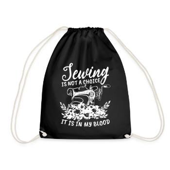 La couture n’est pas un choix, c’est dans mon sang - Couture - Sac de sport léger - noir - Devant
