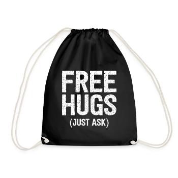 Free Hugs Just Ask - Turnbeutel - Schwarz - Vorne