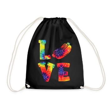 Hot Dog Adulte Tie Dye des années 80 des années 90 - Sac de sport léger - noir - Devant