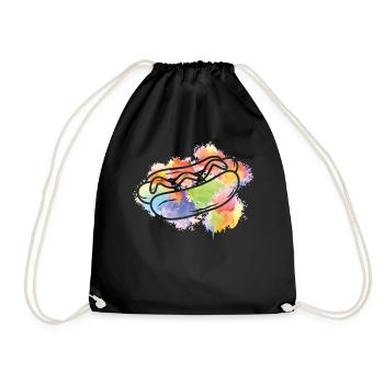 Hot-dog Adulte Aquarelle - Sac de sport léger - noir - Devant