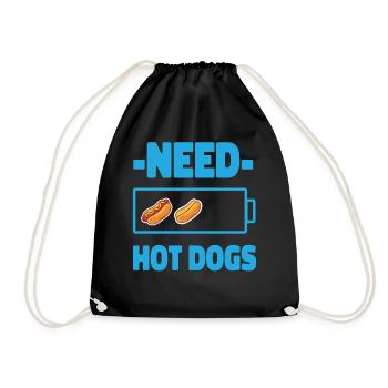 Hot Dog Adult Battery Need Hot - Turnbeutel - Schwarz - Vorne