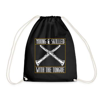 Clarinet Wind Instrument Clarinet player - Drawstring Bag - black - Front