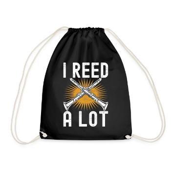 Clarinet Wind Instrument Clarinet player - Drawstring Bag - black - Front