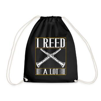 Clarinet Wind Instrument Clarinet player - Drawstring Bag - black - Front