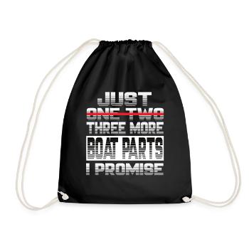 Just One More Boat Parts I Promise Boat Captain - Drawstring Bag - black - Front