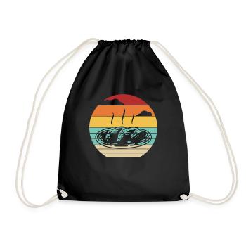 Retro Bread Maker Bread Dough Bread Queen Lover - Drawstring Bag - black - Front