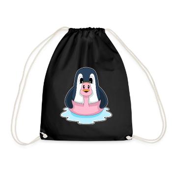 Flamant rose pingouin - Sac de sport léger - noir - Devant