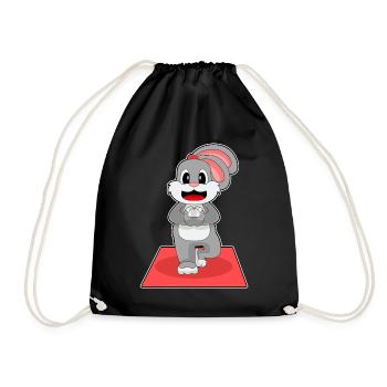 Lapin Yoga Fitness Gymnastique - Sac de sport léger - noir - Devant