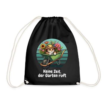 Jardin Chat Fleurs Jardins Familiaux Plantes Mignonnes - Sac de sport léger - noir - Devant