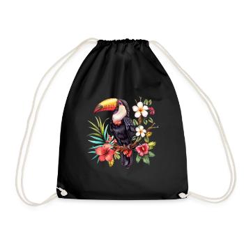 vintage Toucan birds toucan - Turnbeutel - Schwarz - Vorne