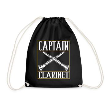 Clarinet Wind Instrument Clarinet player - Drawstring Bag - black - Front