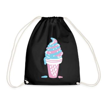 Eis Eiscreme - Turnbeutel - Schwarz - Vorne