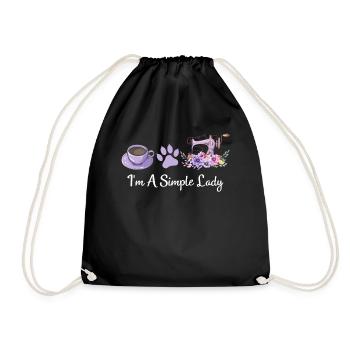 I’m A Simple Lady - Amoureux des chats Amoureux de la couture - Sac de sport léger - noir - Devant