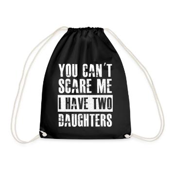Tu ne peux pas me faire peur, j’ai deux filles - Sac de sport léger - noir - Devant