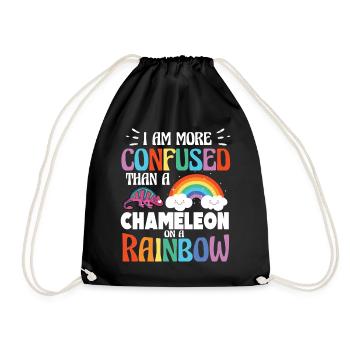 I'm more confused than a chameleon - Drawstring Bag - black - Front