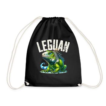 Leguan - Turnbeutel - Schwarz - Vorne