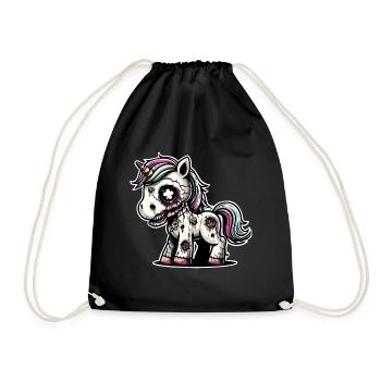 Licorne Zombie Monstre Halloween - Sac de sport léger - noir - Devant