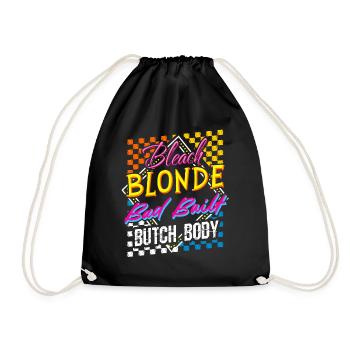 Retro-Design: Strandblond, Schlecht Gebaut – - Turnbeutel - Schwarz - Vorne