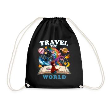 Travel The World Outfit World Travel Wanderlust Travel - Drawstring Bag - black - Front