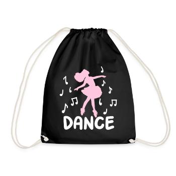 Tänzerin Ballerina - Turnbeutel - Schwarz - Vorne