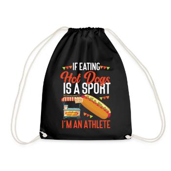 Hot-dog adulte si manger des hot-dogs - Sac de sport léger - noir - Devant