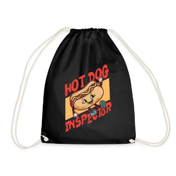 Hot Dog Adult Hot Dog Inspector - Turnbeutel - Schwarz - Vorne
