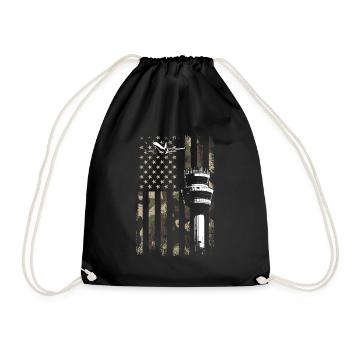 American Flag US, air traffic controller - Turnbeutel - Schwarz - Vorne