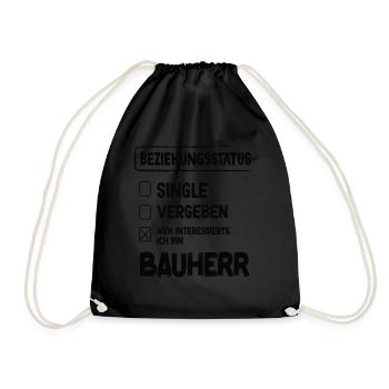 Builder Relationship Status Builder Builder House Construction - Drawstring Bag - black - Front