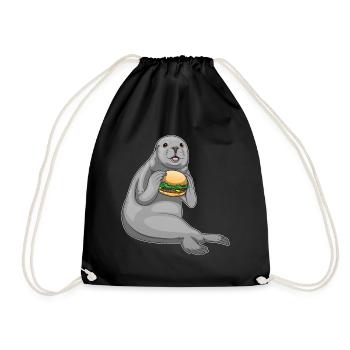 Cheeseburger du phoque - Sac de sport léger - noir - Devant