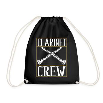 Clarinet Wind Instrument Clarinet player - Drawstring Bag - black - Front