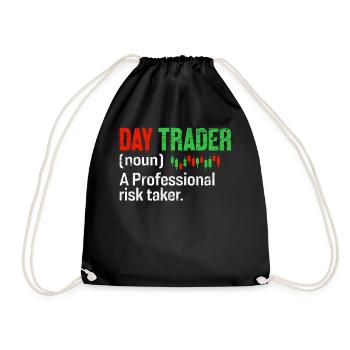 Day Trader Funny Definition Candlestick - Drawstring Bag - black - Front