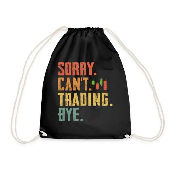 Drôle de trading rétro groovy Marché boursier - Sac de sport léger - noir - Devant