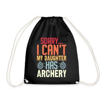 Funny Archery Bow Archery Dad Arrow Hunting - Drawstring Bag - black - Front
