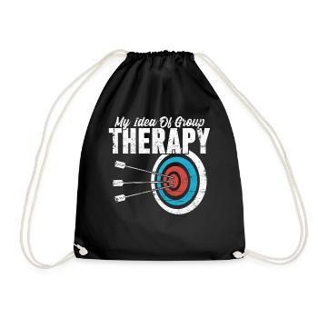 Funny Archery Arrow Recurve Bow Hunting Archery - Drawstring Bag - black - Front