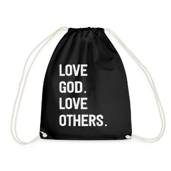 Aimez Dieu, aimez les autres - Sac de sport léger - noir - Devant