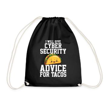 Cyber Security advice for tacos - Turnbeutel - Schwarz - Vorne