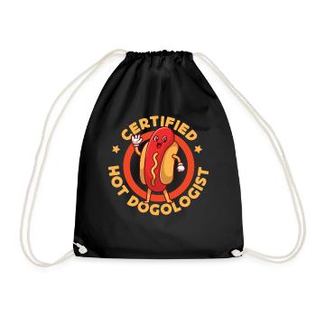 Hot-dog adulte certifié chaud - Sac de sport léger - noir - Devant