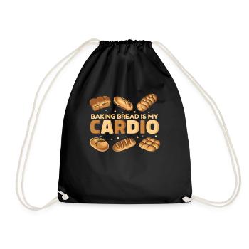 La cuisson du pain est mon pain d’amoureux de la pâte à pain cardio - Sac de sport léger - noir - Devant