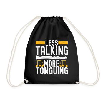 Clarinet Wind Instrument Clarinet player - Drawstring Bag - black - Front