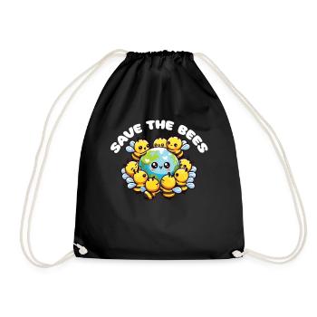Sauvez la Terre Les abeilles vivent ici Sauvez les abeilles - Sac de sport léger - noir - Devant
