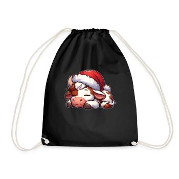 Chapeau de Noël Noël Fée Lumières Vache - Sac de sport léger - noir - Devant