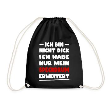 Ich Habe Nur Mein Speckdrum Erweitert Dicker Bauch - Turnbeutel - Schwarz - Vorne