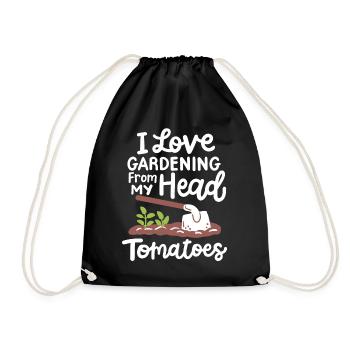 Garten Gartenarbeit - Turnbeutel - Schwarz - Vorne