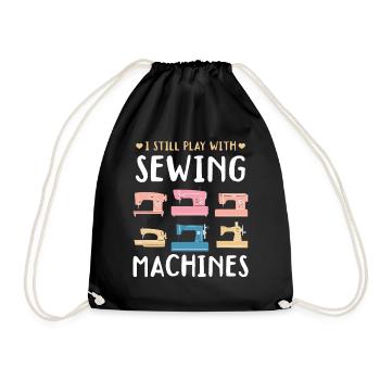 Sewing Lover - Je joue toujours avec des machines à coudre - Sac de sport léger - noir - Devant