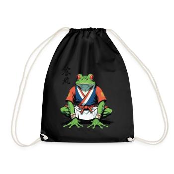 Grenouille Samouraï & Design Vintage Style Ukiyo-e - Sac de sport léger - noir - Devant