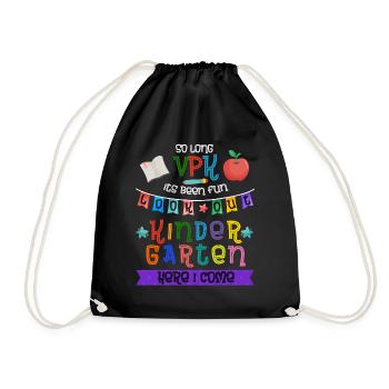 Farewell to preschool: Kindergarten, here I come! - Drawstring Bag - black - Front