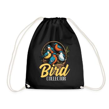 Birdwatching Bird Collector Birding Ornithologist - Drawstring Bag - black - Front