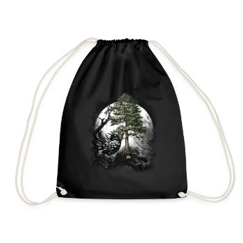 Corbeau de la forêt Corbeau Corbeau Corbeau Corbeau Habitant de la forêt Sombre - Sac de sport léger - noir - Devant