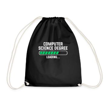 computer science degree - Turnbeutel - Schwarz - Vorne